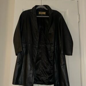 Vintage Genuine Leather Trench Coat